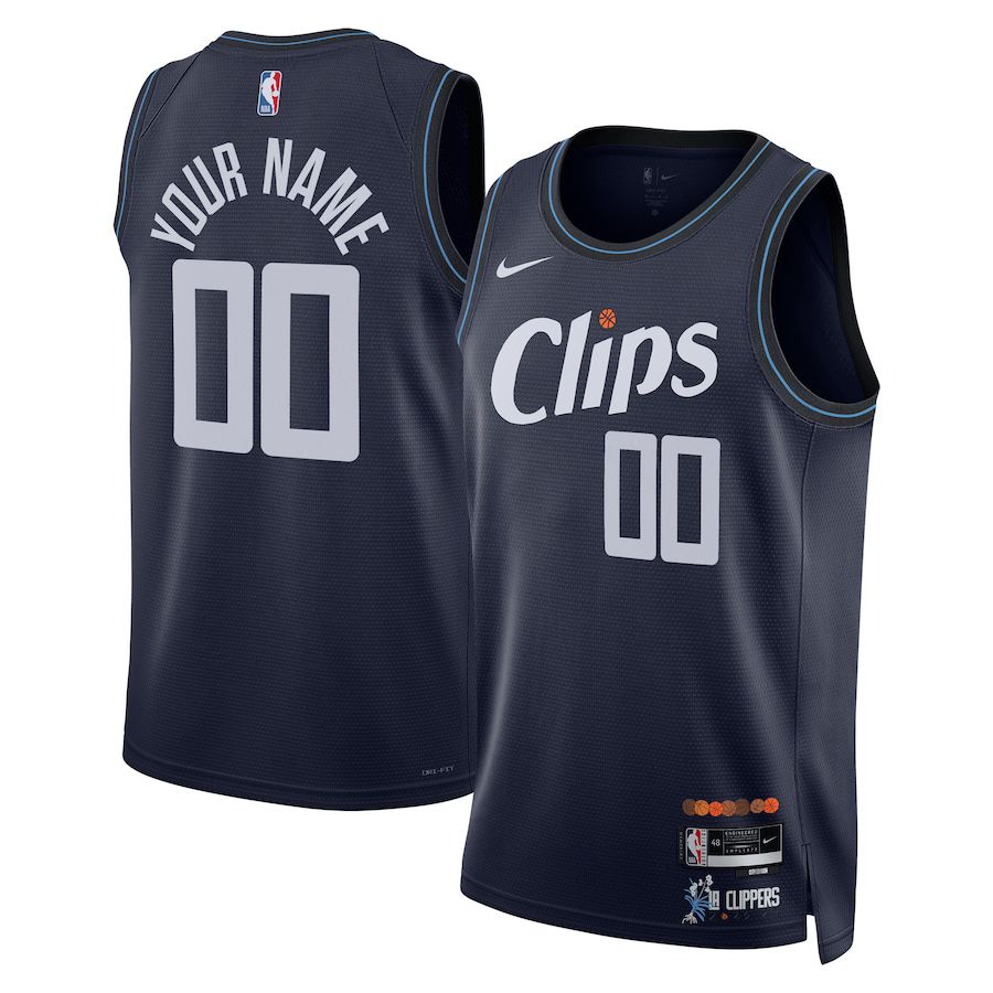 Men LA Clippers Nike Navy City Edition 2023-24 Custom Swingman NBA Jersey->los angeles clippers->NBA Jersey